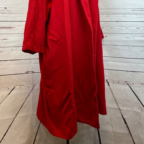 Andrea Behar Long Red jacket Overcoat OSFA - Picture 4 of 9